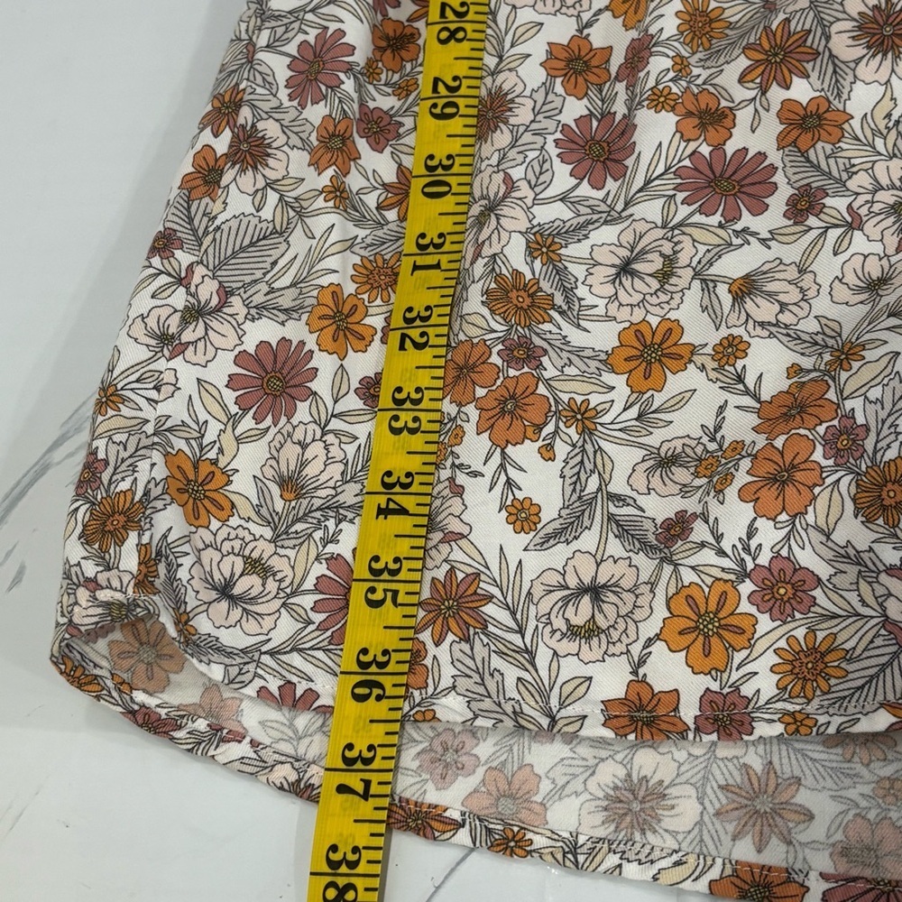 Denver Hayes Autum Floral Tie Waist Elastic Long Sleeves Size M Pockets Boho - Picture 15 of 15